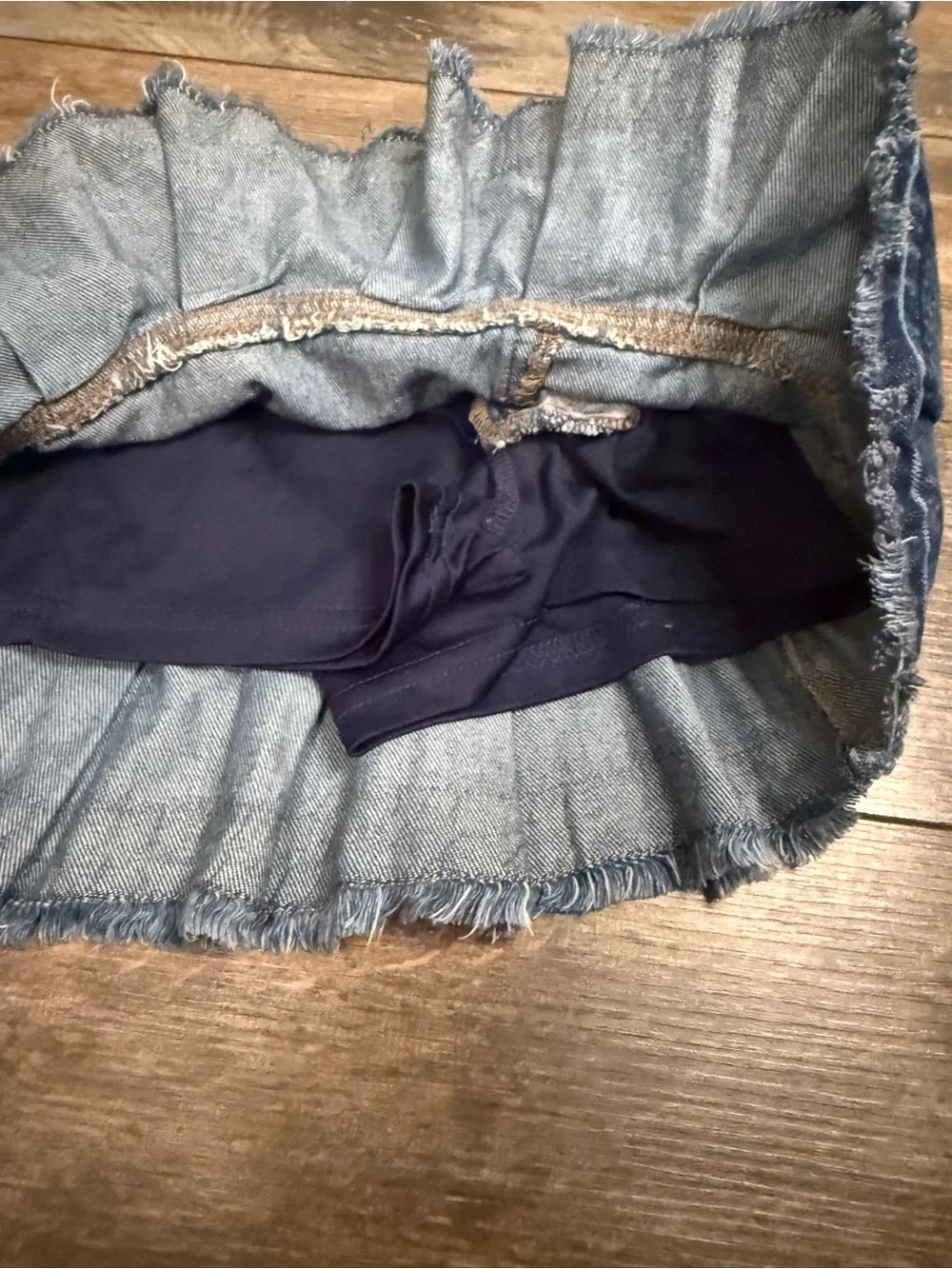 Children’s place size 5 Denim Tiered Ruffle Mini Skort  - Blue